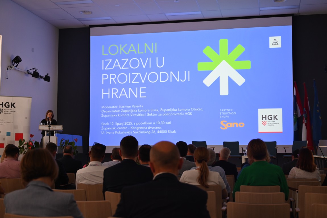 Stručnom skupu „Lokalni izazovi u proizvodnji hrane“, koji je održan u kongresnoj dvorani Županijskog centra u Sisku, nazočio je zamjenik župana Mihael Jurić.