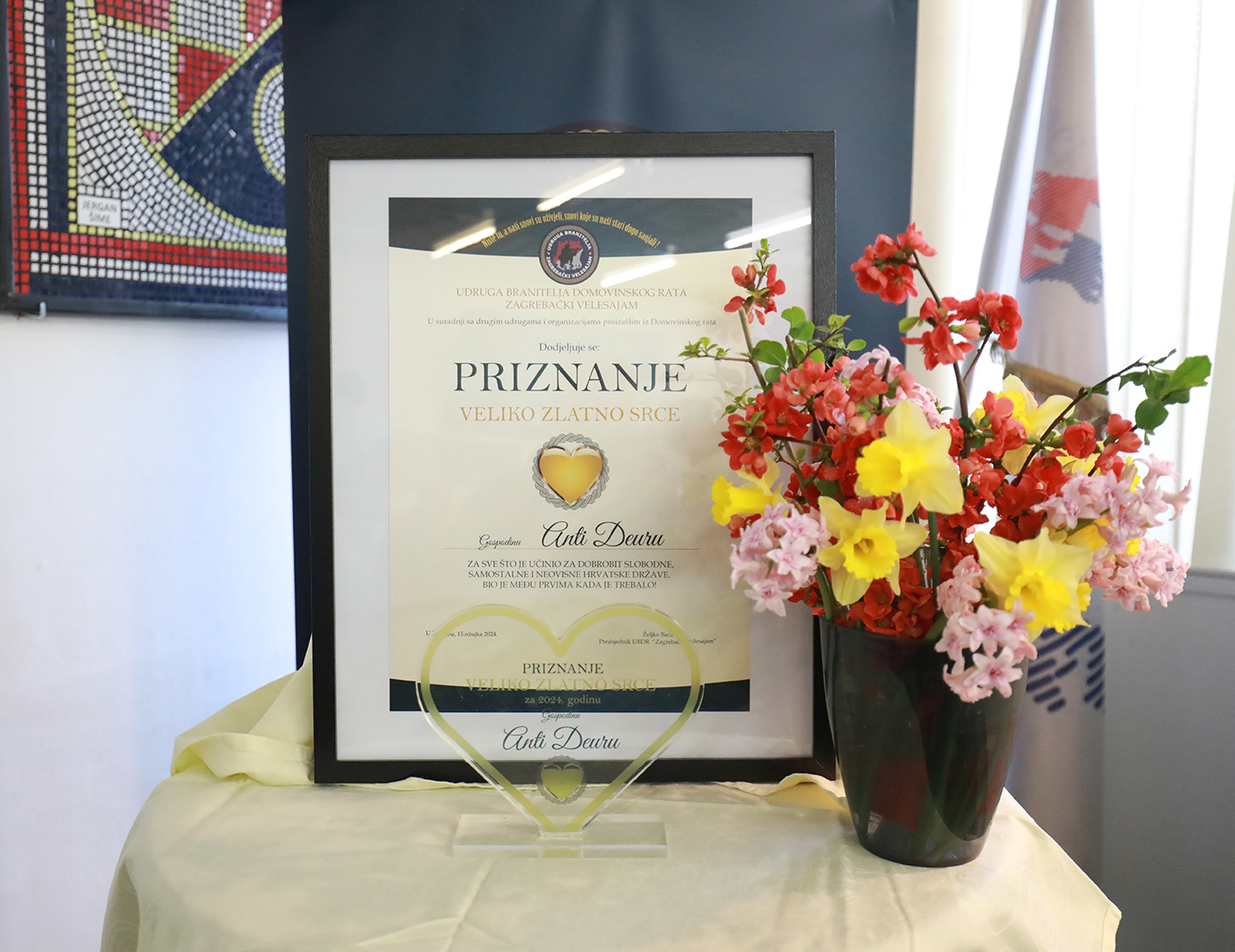 Predsjednik županijske Skupštine Matko Fofić je u petak, 15. ožujka 2024. godine u kongresnoj dvorani Zagrebačkog velesajma nazočio svečanom uručivanju priznanja "Veliko zlatno srce".